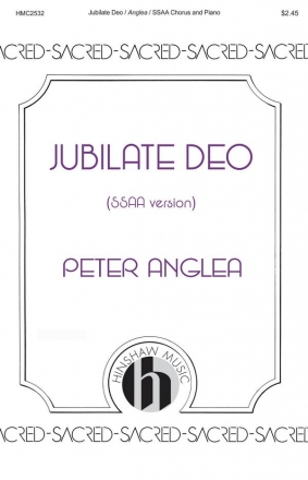 Jubilate Deo for female choir (SSAA) and piano chorus score