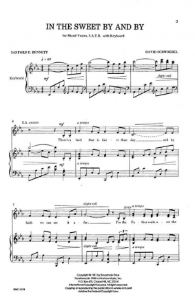 David Schwoebel, In The Sweet By And By SATB and Keyboard Chorpartitur