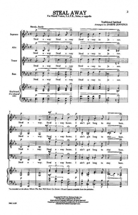 J. Jennings, Steal away SATB Chorpartitur