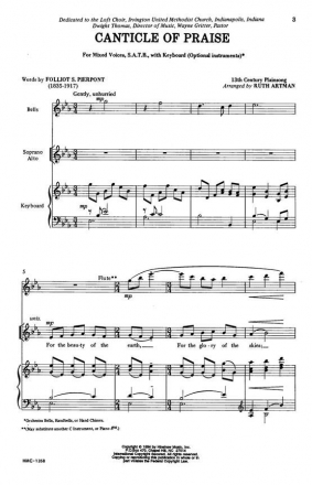 Canticle Of Praise SATB and Keyboard Chorpartitur