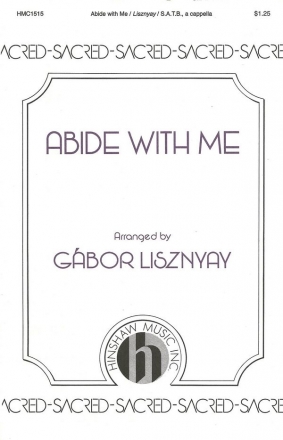 William H. Monk, Abide With Me SATB a Cappella Chorpartitur