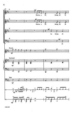 Tenk You For De Chrisamus SATB, Keyboard, Piccolo, Bass, Percussion Chorpartitur