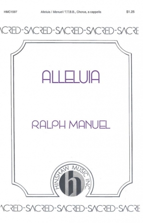 Ralph Manuel, Alleluia TTBB a Cappella Chorpartitur