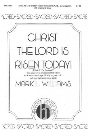 Mark L. Williams, Christ The Lord Is Risen Today! SATB, Organ and Brass Quartet Chorpartitur