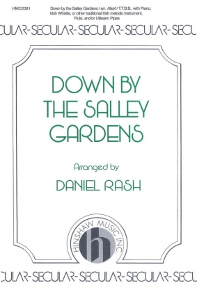 Down By The Salley Gardens TTBB, Piano, Irish Whistle Or Flute and Uilleann Pipes Chorpartitur