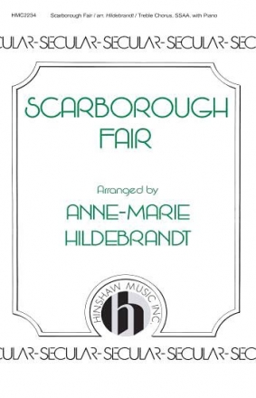 Scarborough Fair SSAA, Piano Chorpartitur