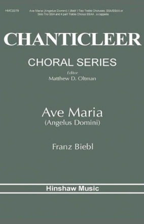 Ave Maria (Angelus Domini) for 2  female choirs (SSA/SSAA) a cappella choral score