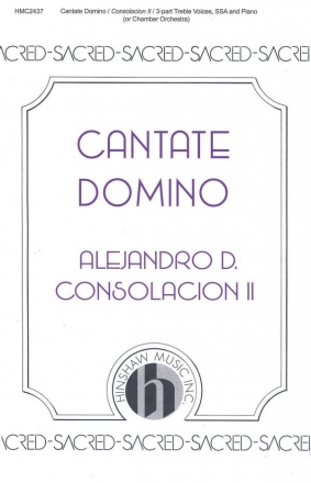 Alejandro Consolacion, Cantate Domino SSA, Keyboard Chorpartitur