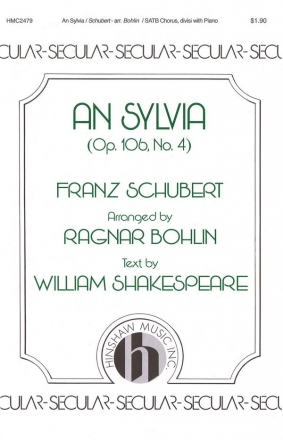 Franz Schubert, An Sylvia SATB Chorpartitur