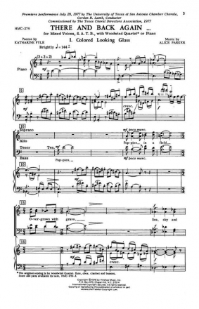 Alice Parker, There And Back Again SATB, Piano Chorpartitur