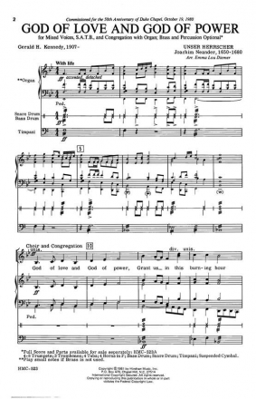 Joachim Neander, God Of Love And God Of Power SATB, Congregation, Organ Chorpartitur