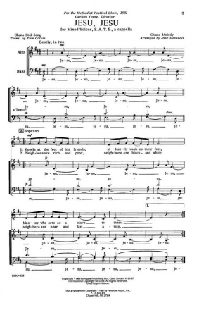 Jesu, Jesu SATB a Cappella Chorpartitur