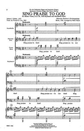 Sing Praise To God SATB, Keyboard, Optional Handbells Chorpartitur