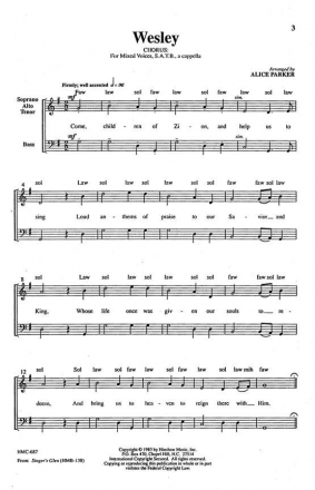 Wesley And Divine Goodness SATB a Cappella Chorpartitur