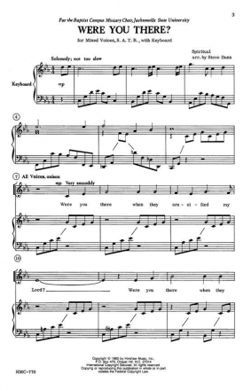 Were You There? SATB and Keyboard Chorpartitur