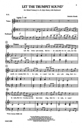 Let The Trumpet Sound for mixed choir (SAB), opt. bass, keyboard score