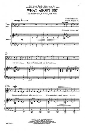 Carl Nygard, What About Us? SATB, Piano Chorpartitur