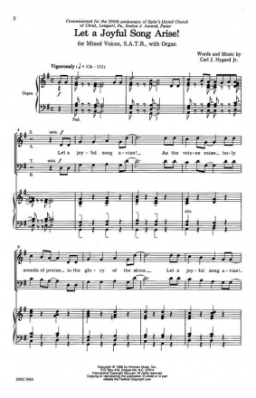 Carl Nygard, Let A Joyful Song Arise SATB and Organ Chorpartitur