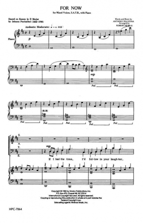 Anthony Polistina, For Now SATB, Piano Chorpartitur