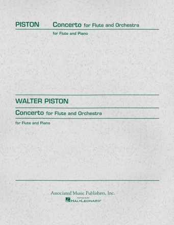 Walter Piston, Concerto for Flute and Orchestra Flte und Klavier Buch