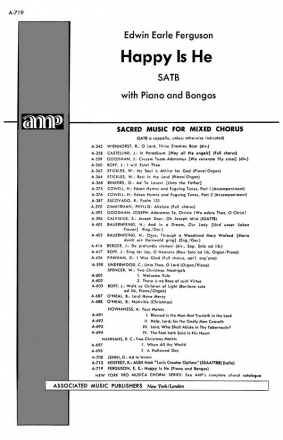 E Ferguson, Happy Is He SATB Chorpartitur