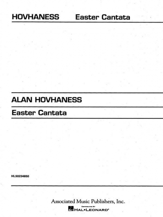 Alan Hovhaness, Easter Cantata SATB Chorpartitur