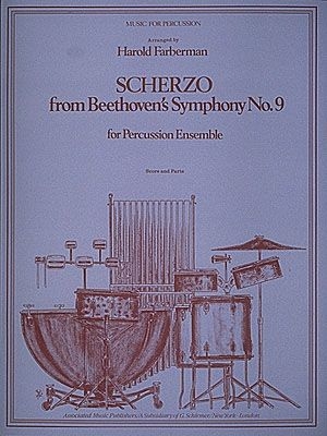 Ludwig van Beethoven, Scherzo from Beethoven's Ninth Symphony Percussionensemble Partitur + Stimmen