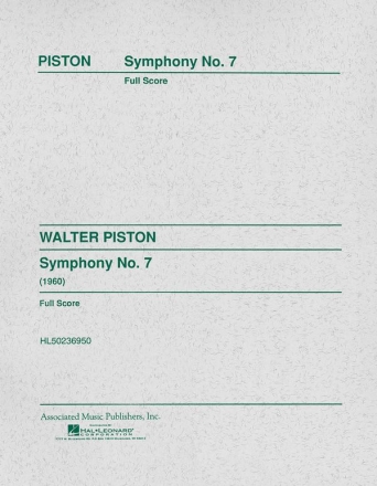 Walter Piston, Symphony No.7 Orchestra Partitur