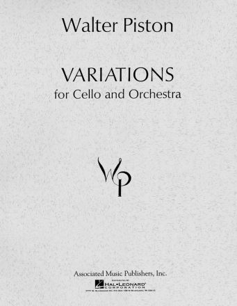 Walter Piston, Variations for Cello and Orchestra (1966) Cello and Orchestra Partitur