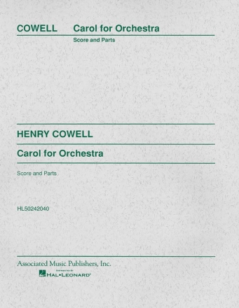 Henry Cowell, Carol for Orchestra Orchestra Stimmen-Set