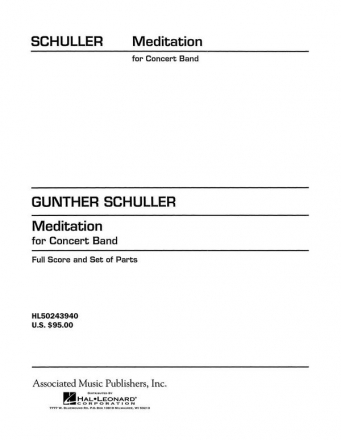 Gunther Schuller, Meditation for Concert Band Concert Band Partitur + Stimmen