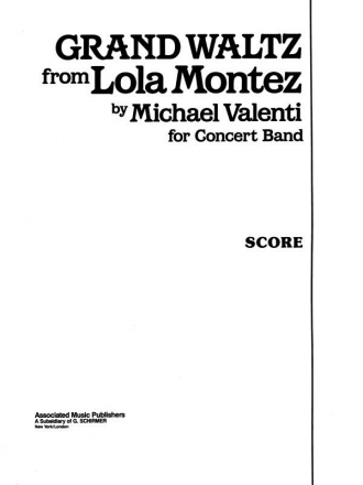 Grand Waltz from Lola Montez Concert Band Partitur