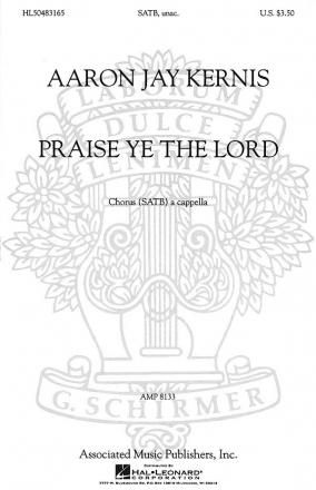 Aaron Jay Kernis, Praise Ye The Lord SSAATTBB a Cappella Chorpartitur