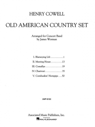 Henry Cowell, Old American Country Set Concert Band Partitur