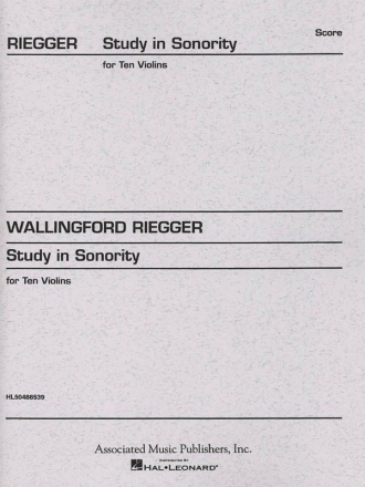 Wallingford Riegger, Study in Sonority, Op. 7 10 Violins Partitur