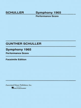 Gunther Schuller, Symphony (1965) Orchestra Partitur