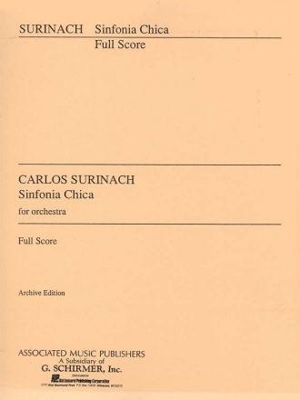 Carlos Surinach, Sinfonia Chica (Small Symphony) Orchestra Partitur