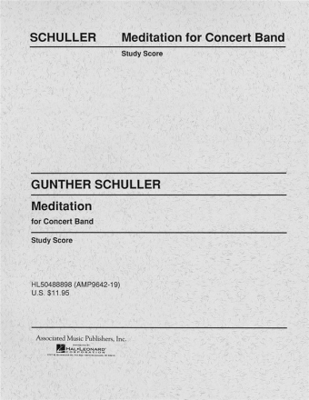 G Schuller, Meditation Concert Band Studienpartitur