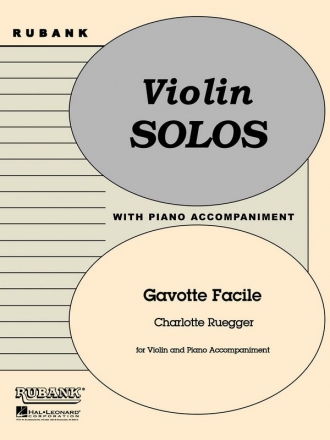 Gavotte Facile Violine und Klavier Buch