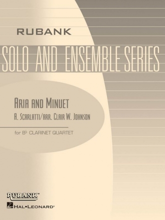 Alessandro Scarlatti, Aria and Minuet Klarinettenquartett Buch