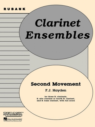 Franz Joseph Haydn, Second Movement from Symphony No. 100 (Military) Clarinet Quintet Partitur + Stimmen