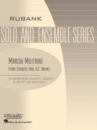 Franz Schubert, Marche Militaire Saxophonquartett Partitur + Stimmen