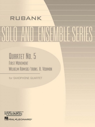 Wilhelm Ramsoe, Quartet No. 5 (First Movement) Saxophone Partitur + Stimmen