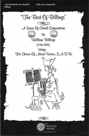 William Billings, I Am the Rose of Sharon SATB a Cappella Chorpartitur