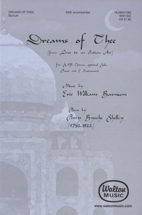 Eric William Barnum, Dreams of Thee SAB with opt. C Instrument Chorpartitur