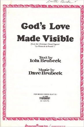 D. Brubeck, God's Love Made Visible SATB Chorpartitur