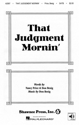 Don Besig_Nancy Price, That Judgment Mornin' SATB Chorpartitur