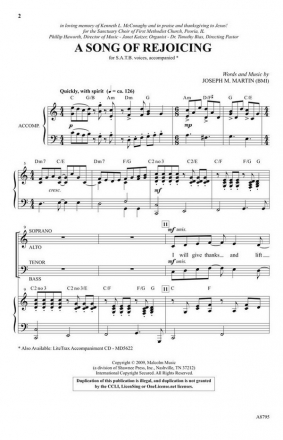 Joseph M. Martin, Sing, O Heavens SATB Chorpartitur