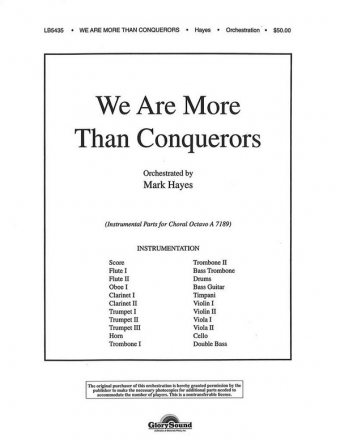 Mark Hayes, We Are More Than Conquerors SATB Chorpartitur