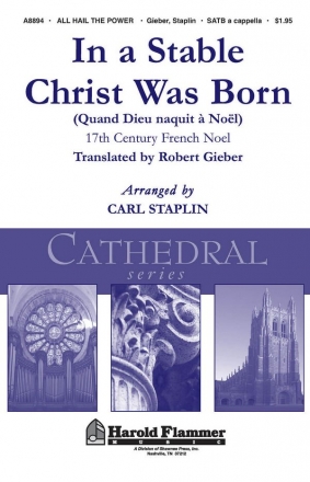 In a Stable Christ Was Born SATB a Cappella Chorpartitur